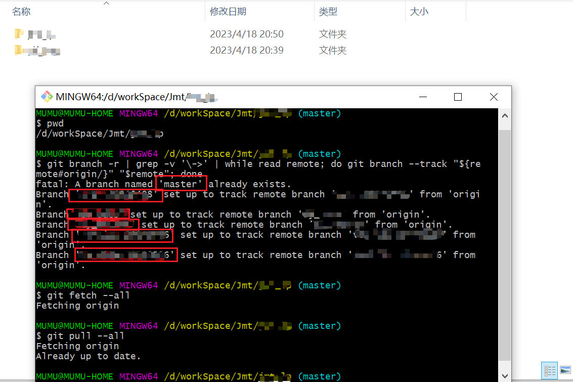 下载所有分支代码